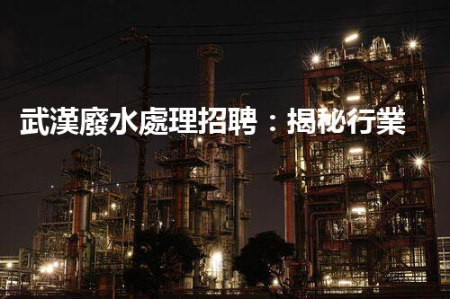 武漢廢水處理招聘：揭秘行業(yè)內(nèi)幕，你不明白的就業(yè)機會？